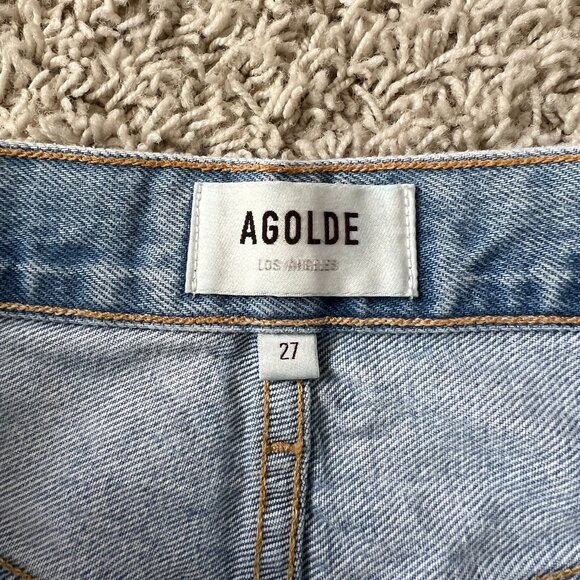 Agolde 90s Jeans High Waisted Distressed Loose Sz 27 - Picture 4 of 10